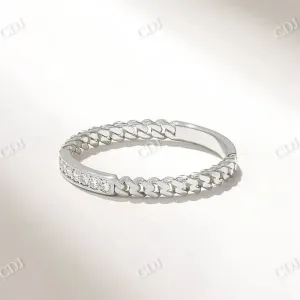 0.07 CTW Round Cut Lab Grown Diamond Eternity Chain Set Wedding Ring