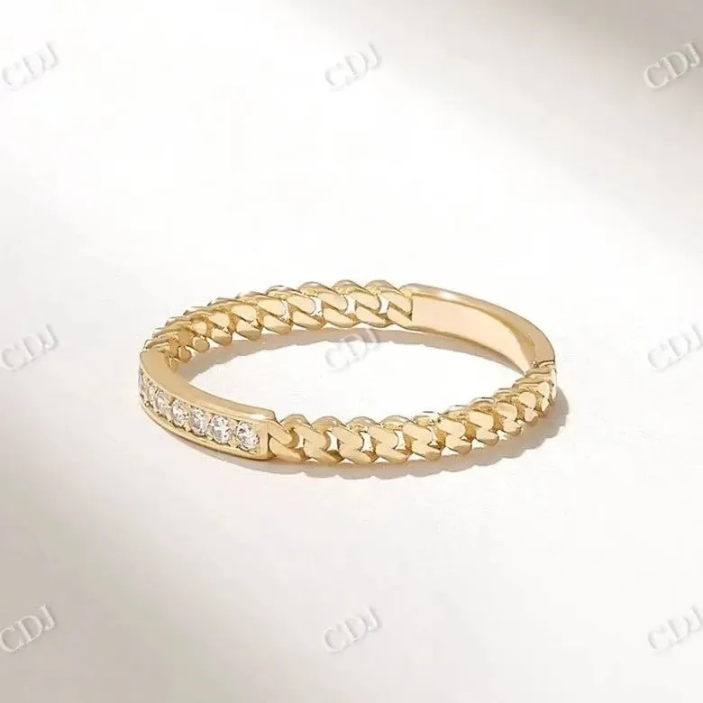 0.07 CTW Round Cut Lab Grown Diamond Eternity Chain Set Wedding Ring