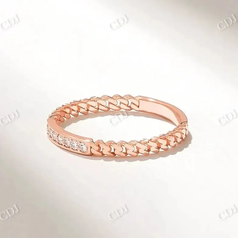 0.07 CTW Round Cut Lab Grown Diamond Eternity Chain Set Wedding Ring