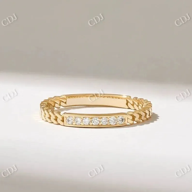 0.07 CTW Round Cut Lab Grown Diamond Eternity Chain Set Wedding Ring