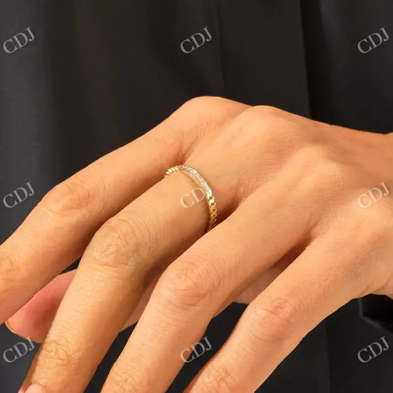 0.07 CTW Round Cut Lab Grown Diamond Eternity Chain Set Wedding Ring