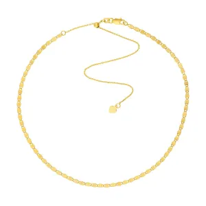 14K Gold Valentino Chain Adjustable Choker