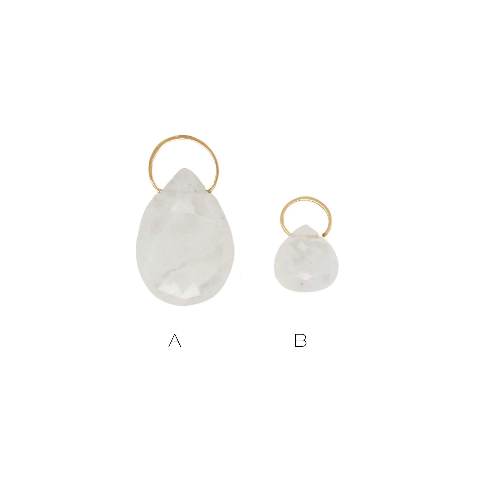 14K Moonstone Charms