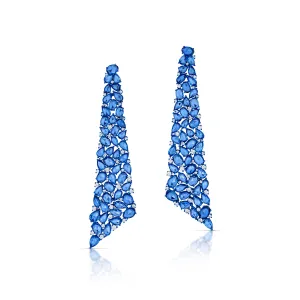 22.62 Carat Sapphire and Diamond Earrings