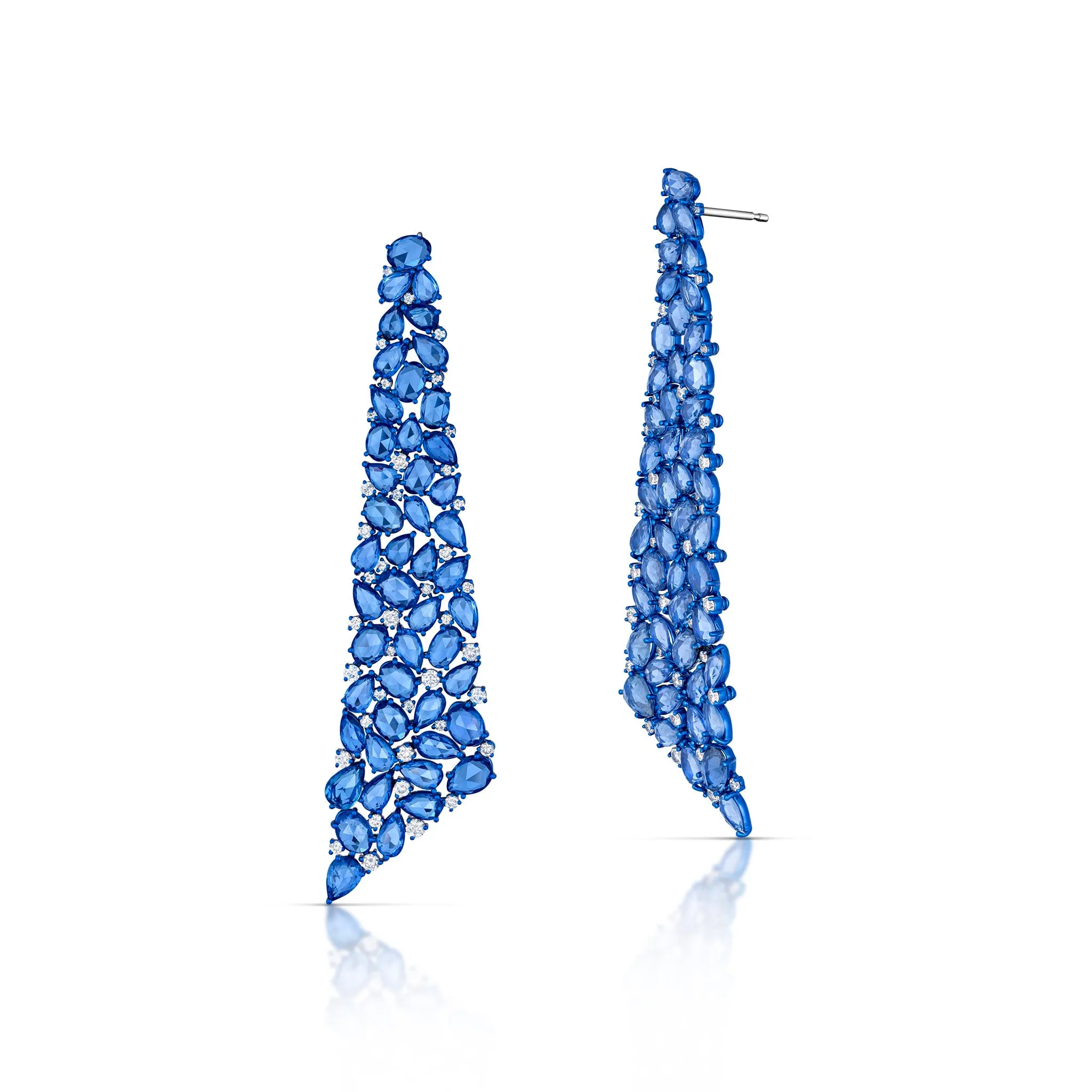 22.62 Carat Sapphire and Diamond Earrings