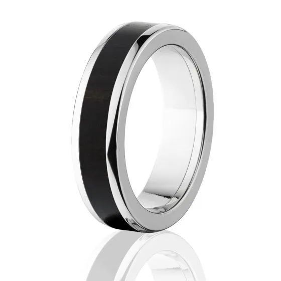 6mm Wood Bands, African Black Wood Wedding Ring