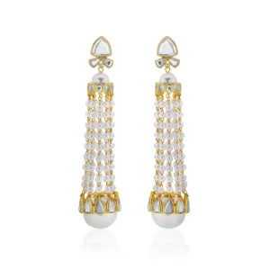 Ada Mirror & Pearl Jhoomar Earrings