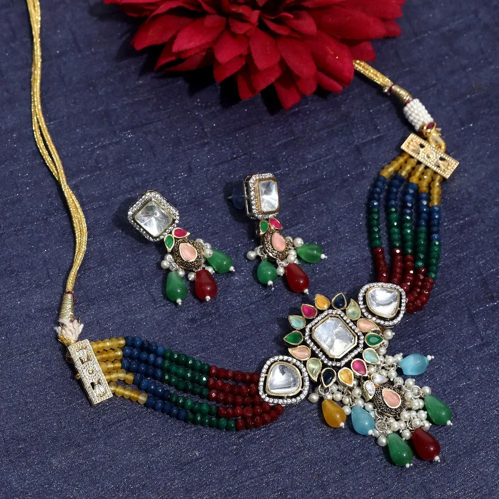 Adelyn Choker Necklace Set With Dori