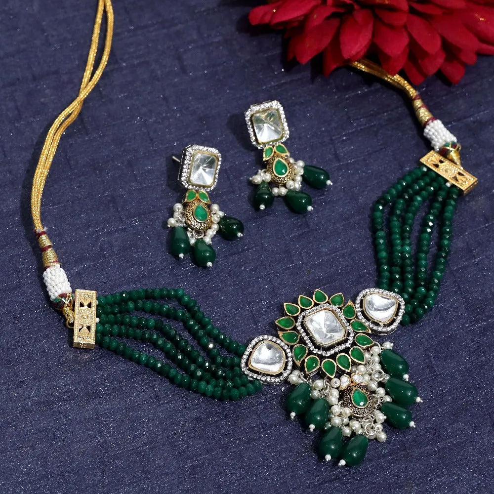 Adelyn Choker Necklace Set With Dori