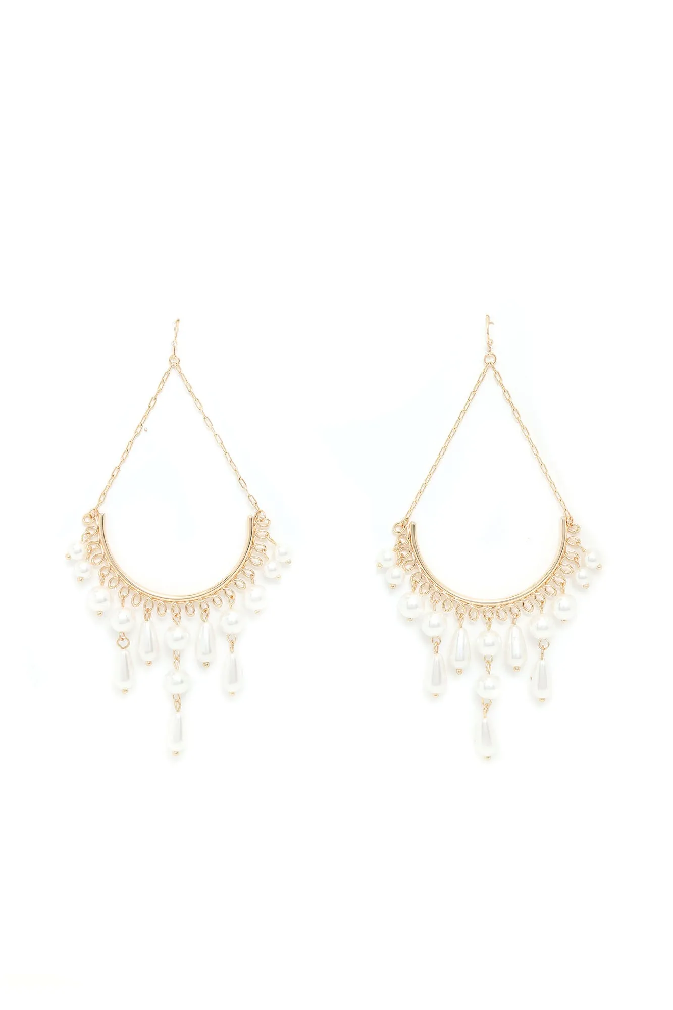 All My Pearls Chandelier Earrings - Gold