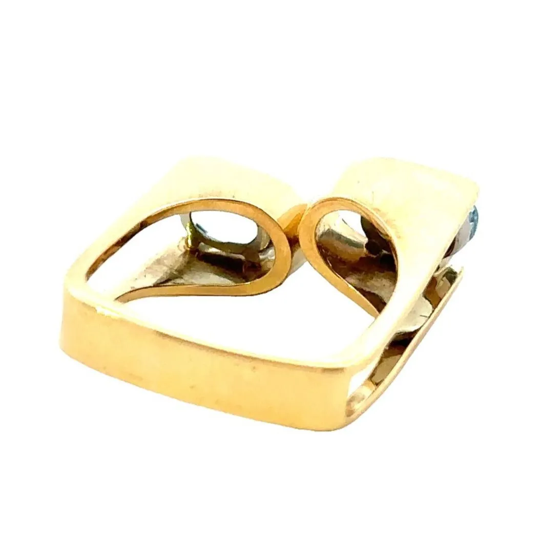 Amazing Yellow & White Gold Aquamarine Ring