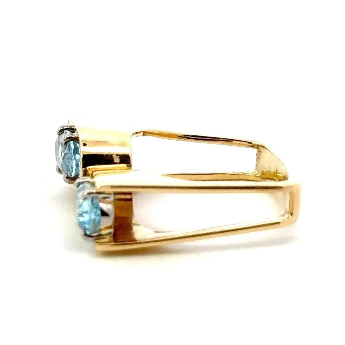 Amazing Yellow & White Gold Aquamarine Ring