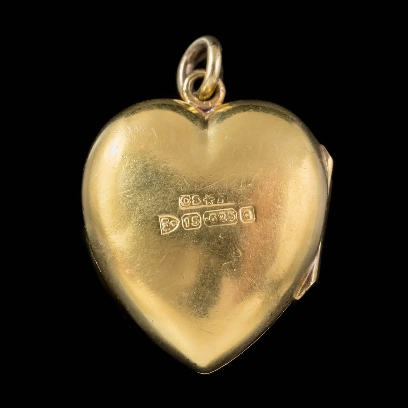 Antique Edwardian Suffragette Heart Locket 15Ct Gold Dated 1904
