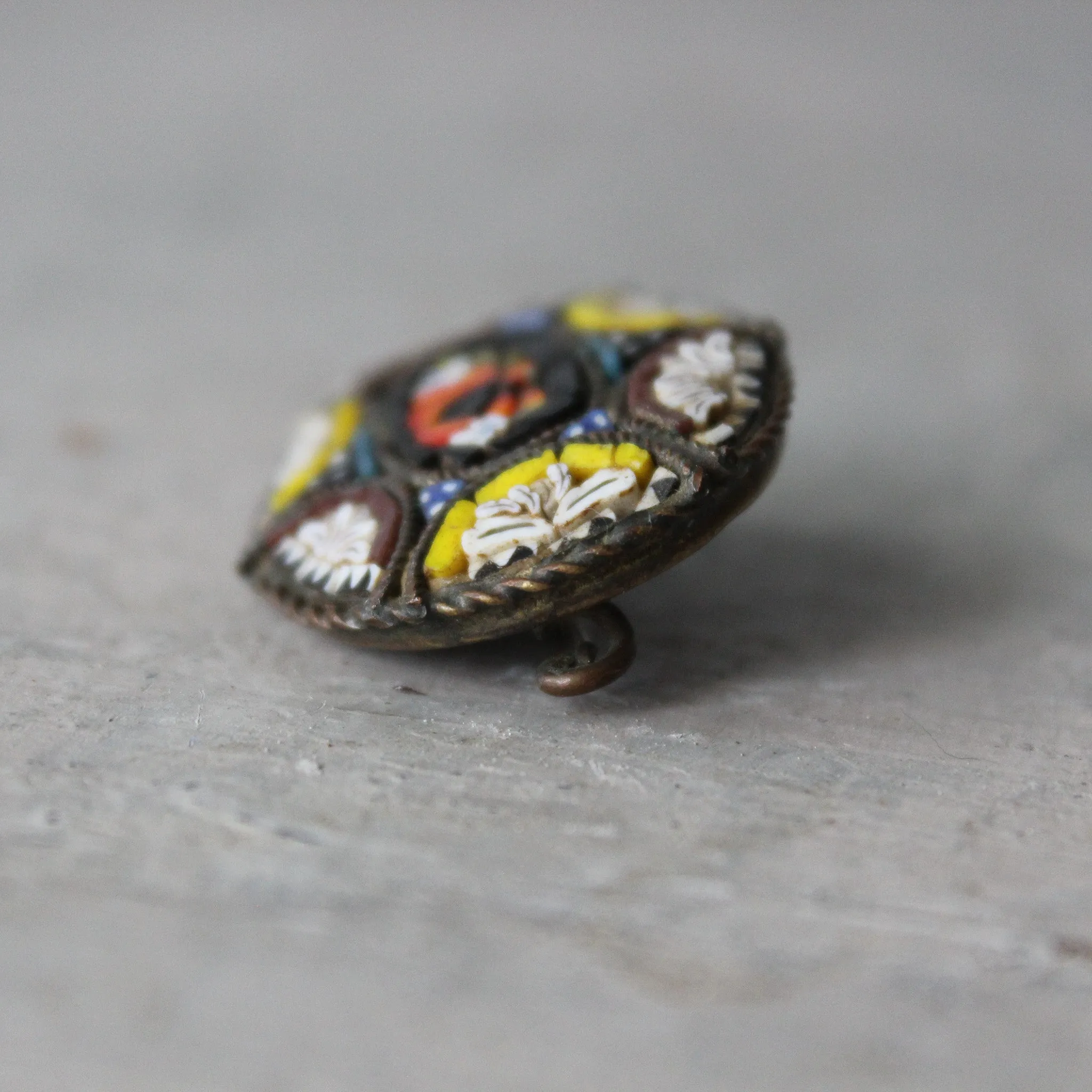 Antique Micro Mosaic Brooch