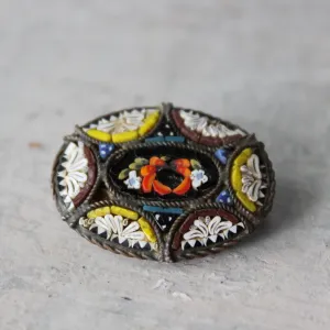 Antique Micro Mosaic Brooch
