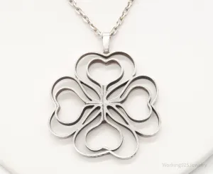 Antique Sheffield England Designer JS Sterling Silver Necklace