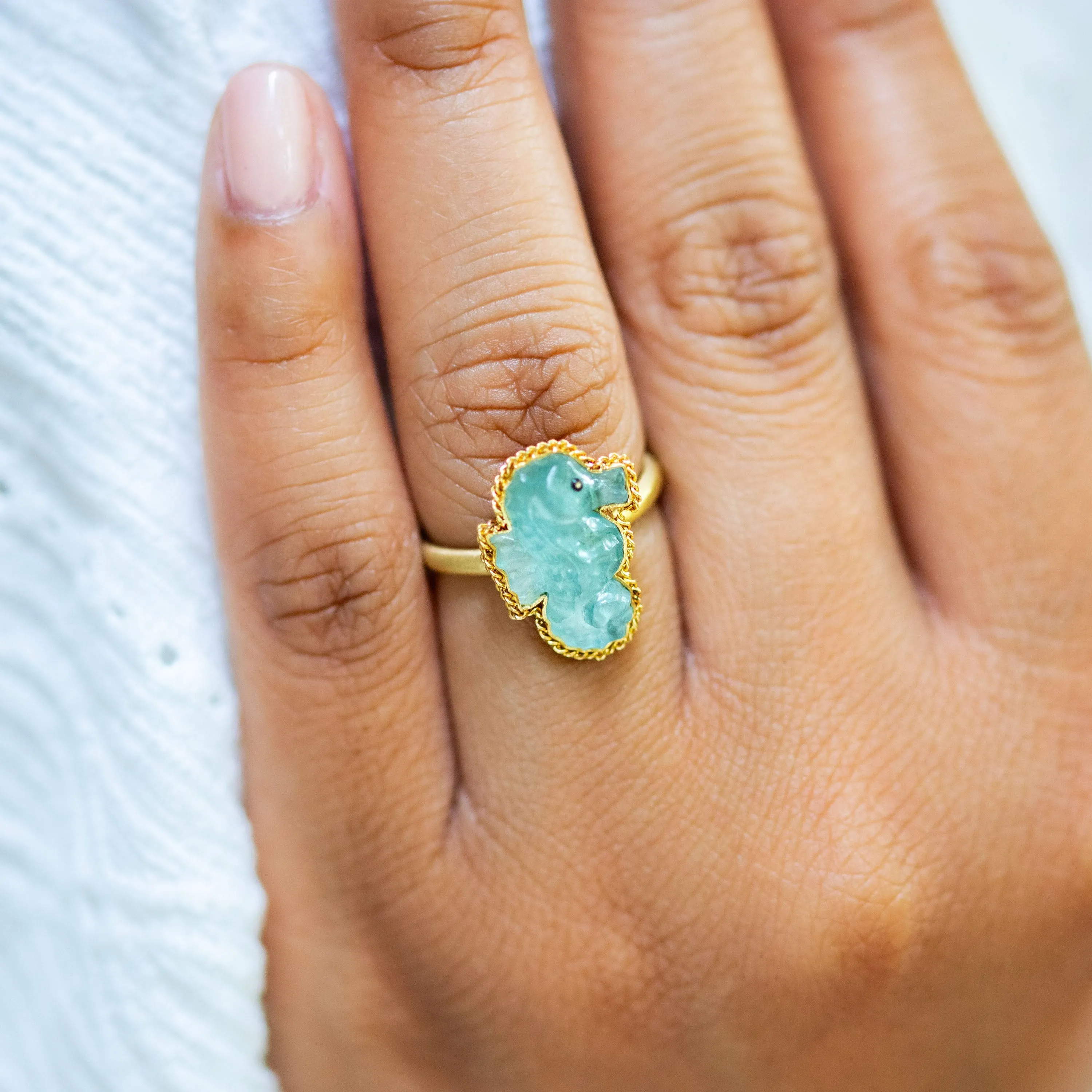 Aquamarine 18k One-of-a-Kind Ring