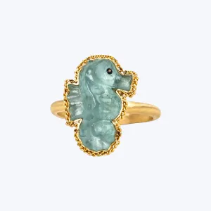 Aquamarine 18k One-of-a-Kind Ring