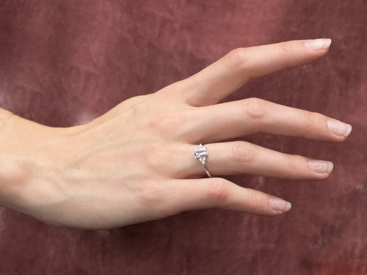 Aquamarine and Diamond Ring