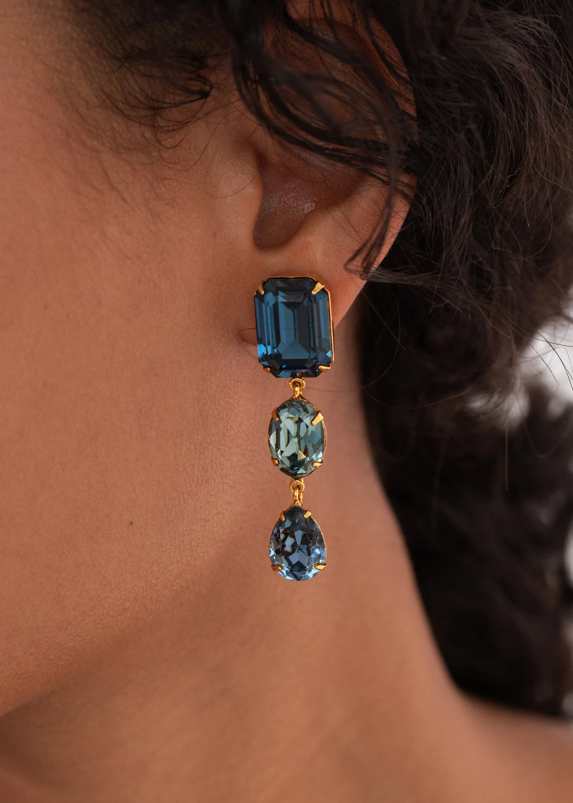 Aviva Earrings -- Sapphire