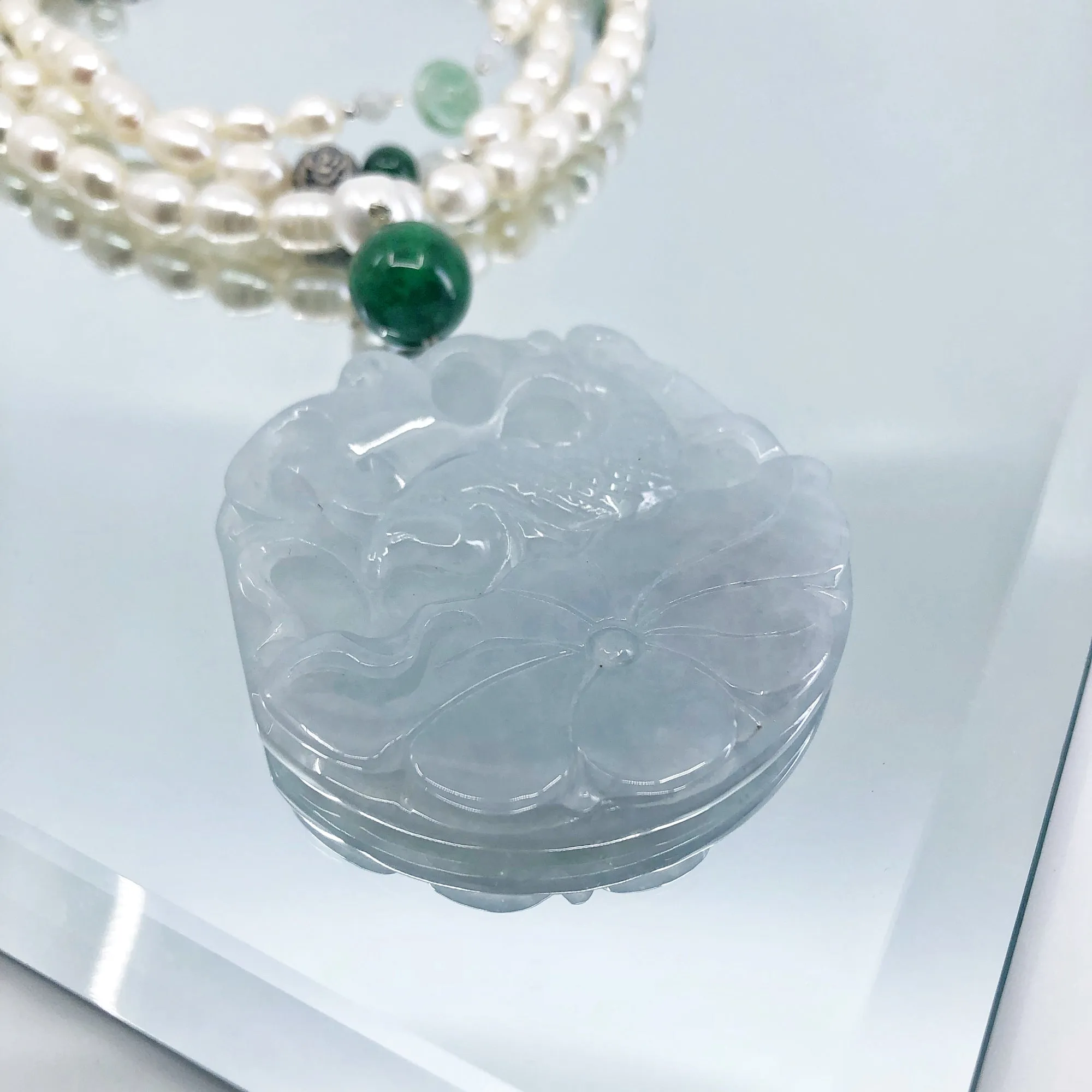 Beaded Long Pearl Pendant Necklace
