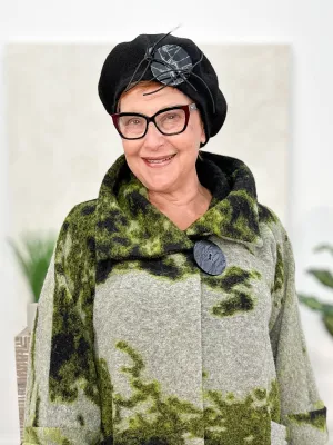 Beret with Pin, Silver