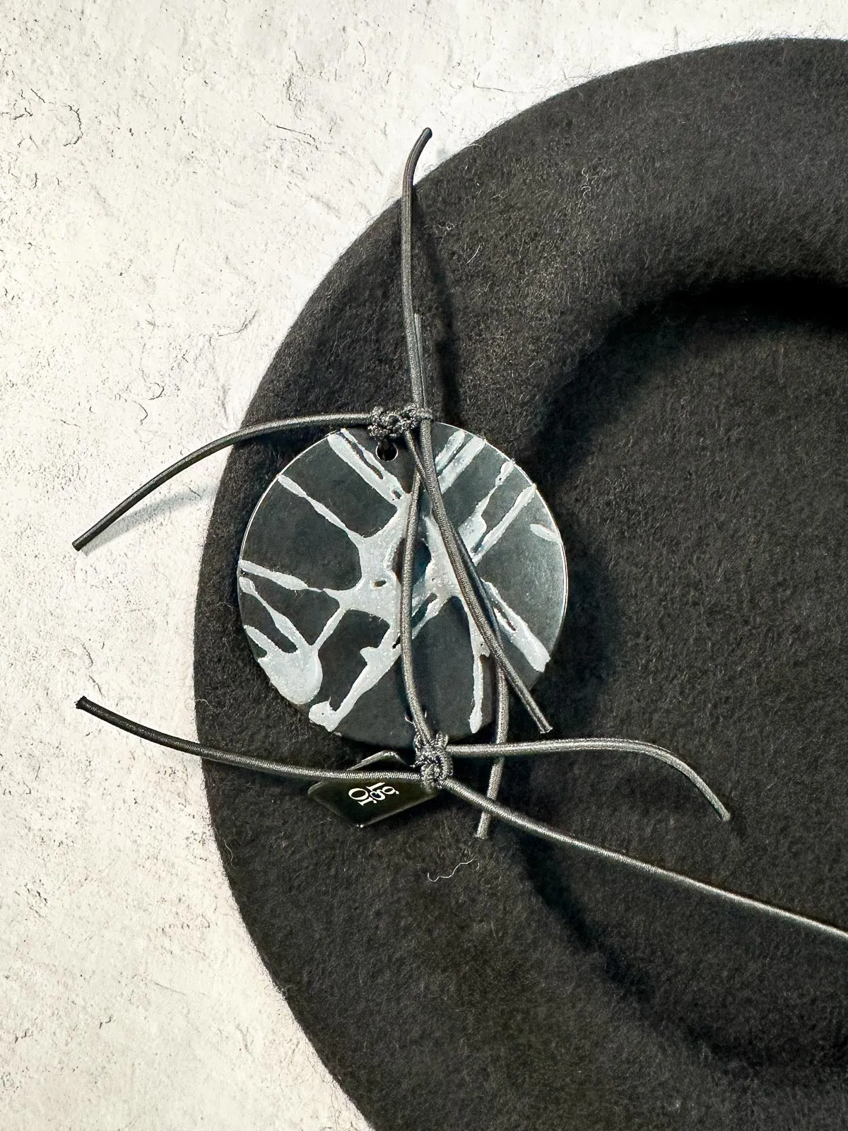 Beret with Pin, Silver