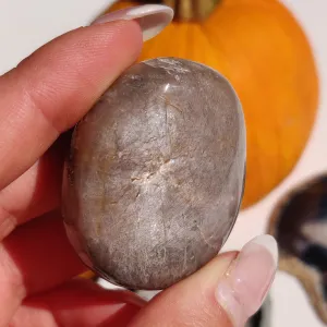 Black Moonstone Palm Stone, Flashy Black Moonstone (#28)