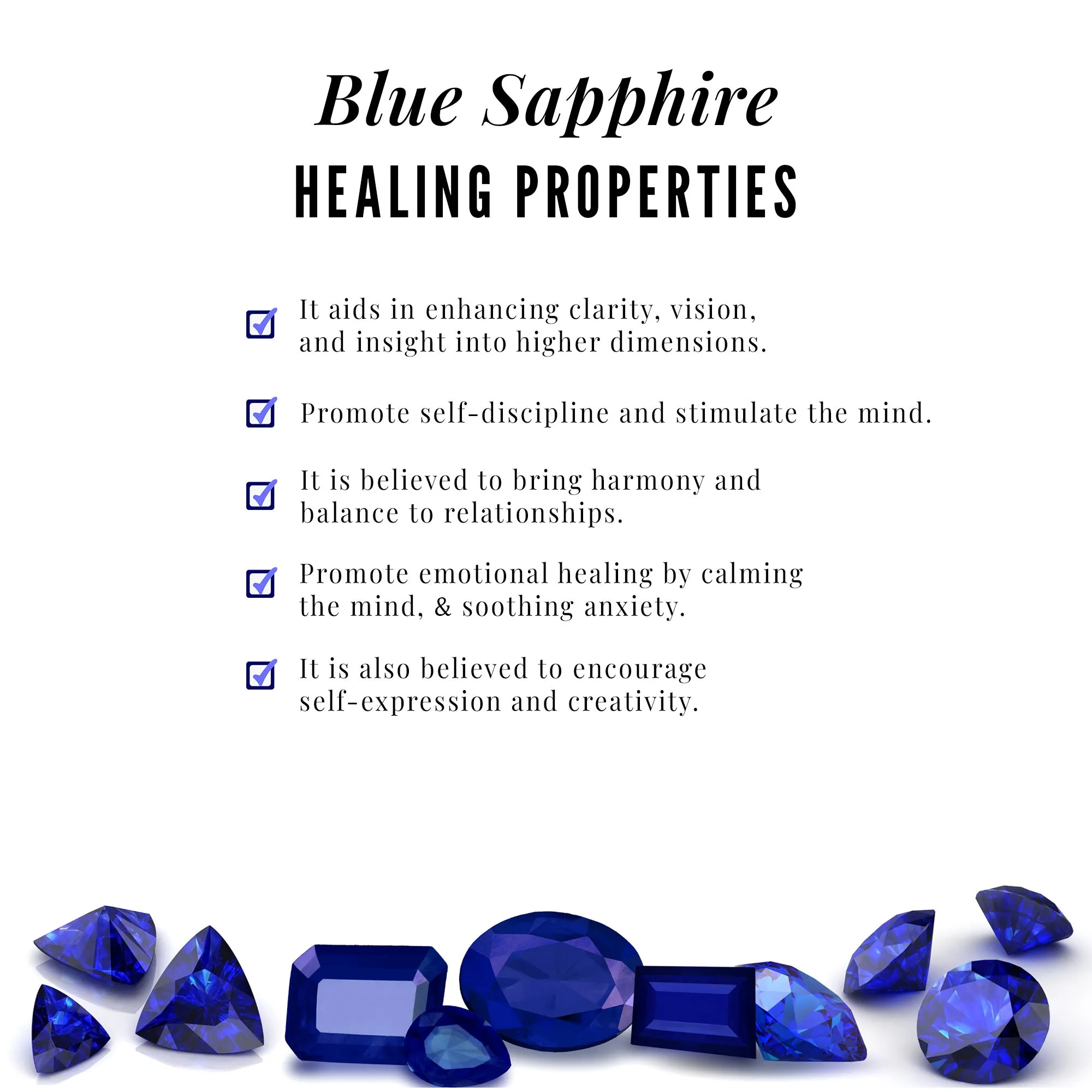 Blue Sapphire and Diamond Art Deco Half Eternity Ring