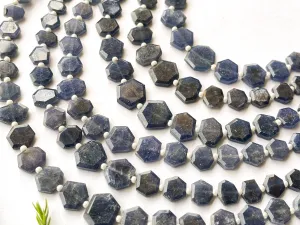 Blue Sapphire Fancy Crown Cut Beads
