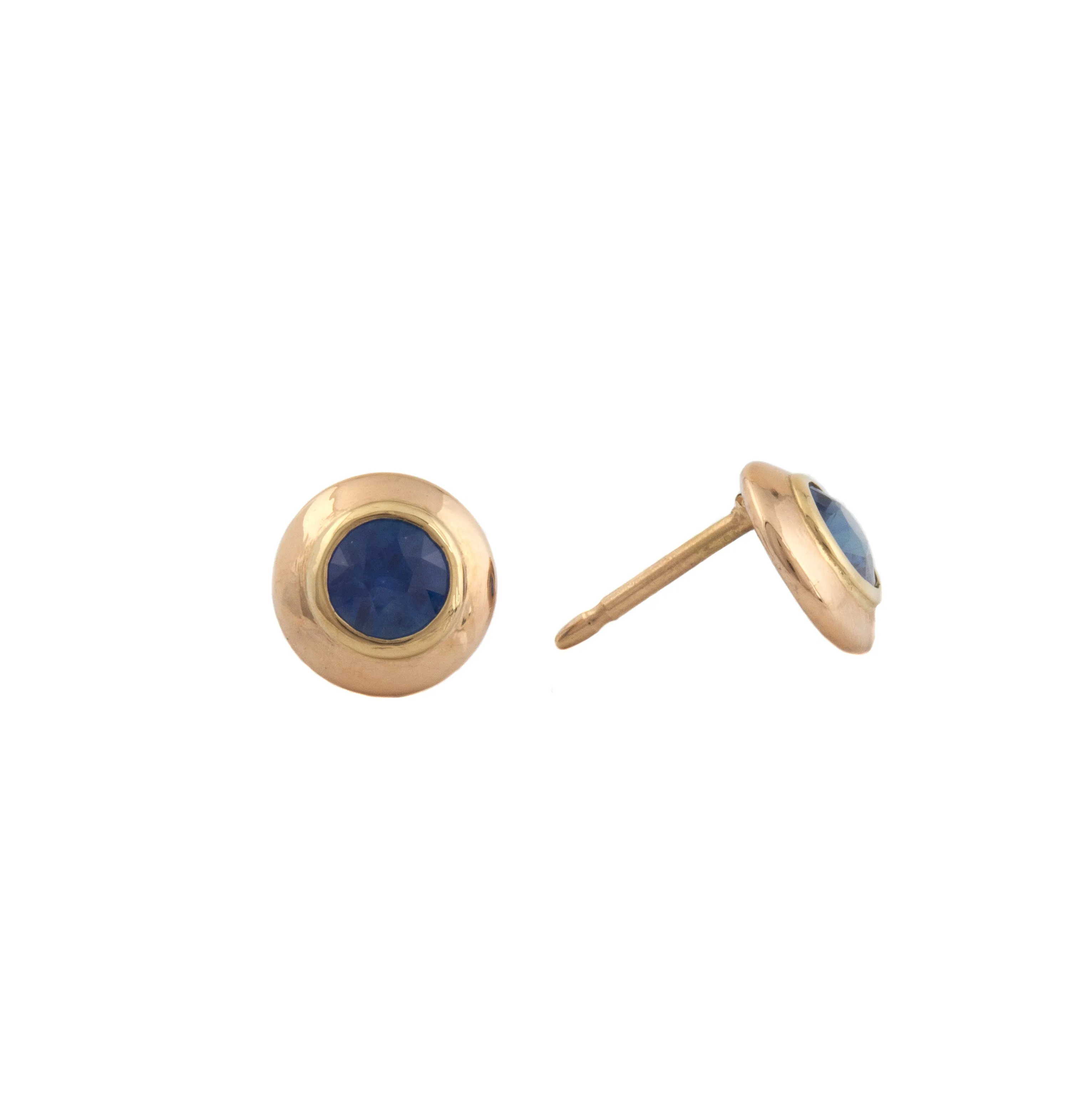 Blue Sapphire Stud Earrings