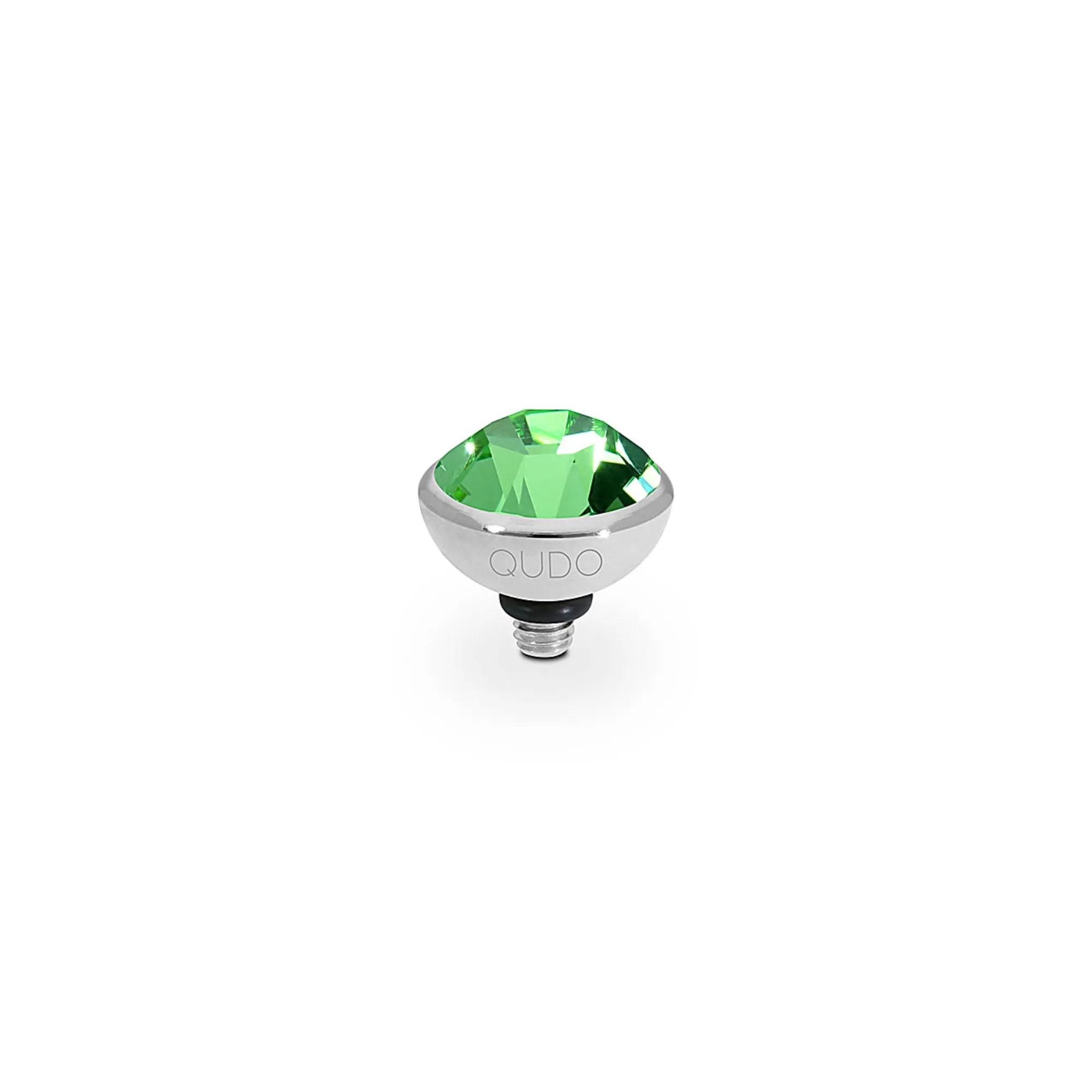 Bottone Silver and Peridot Crystal Ring Gem Top, 10mm