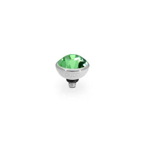 Bottone Silver and Peridot Crystal Ring Gem Top, 10mm