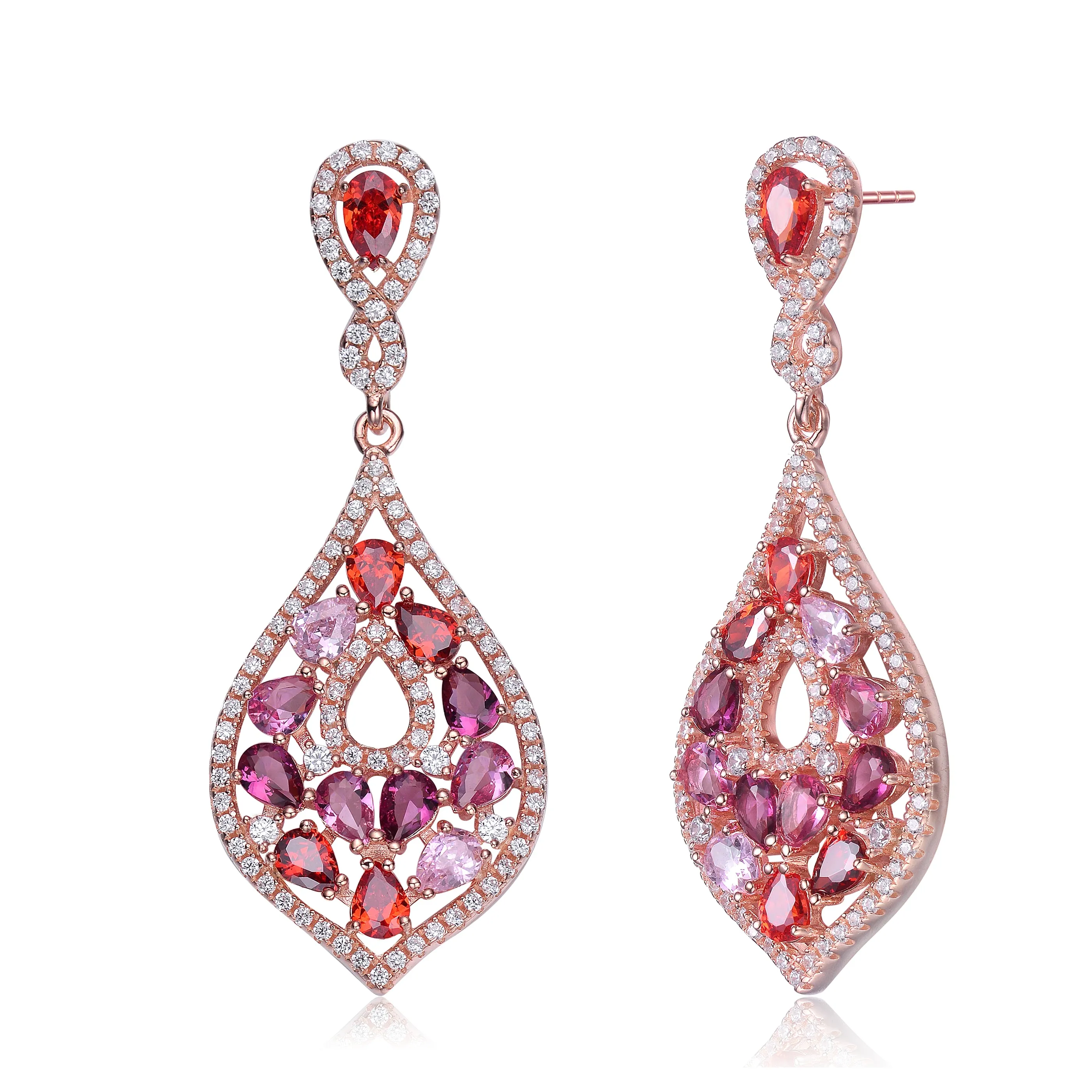 Caroline Zirconia Accent Dangle Earrings