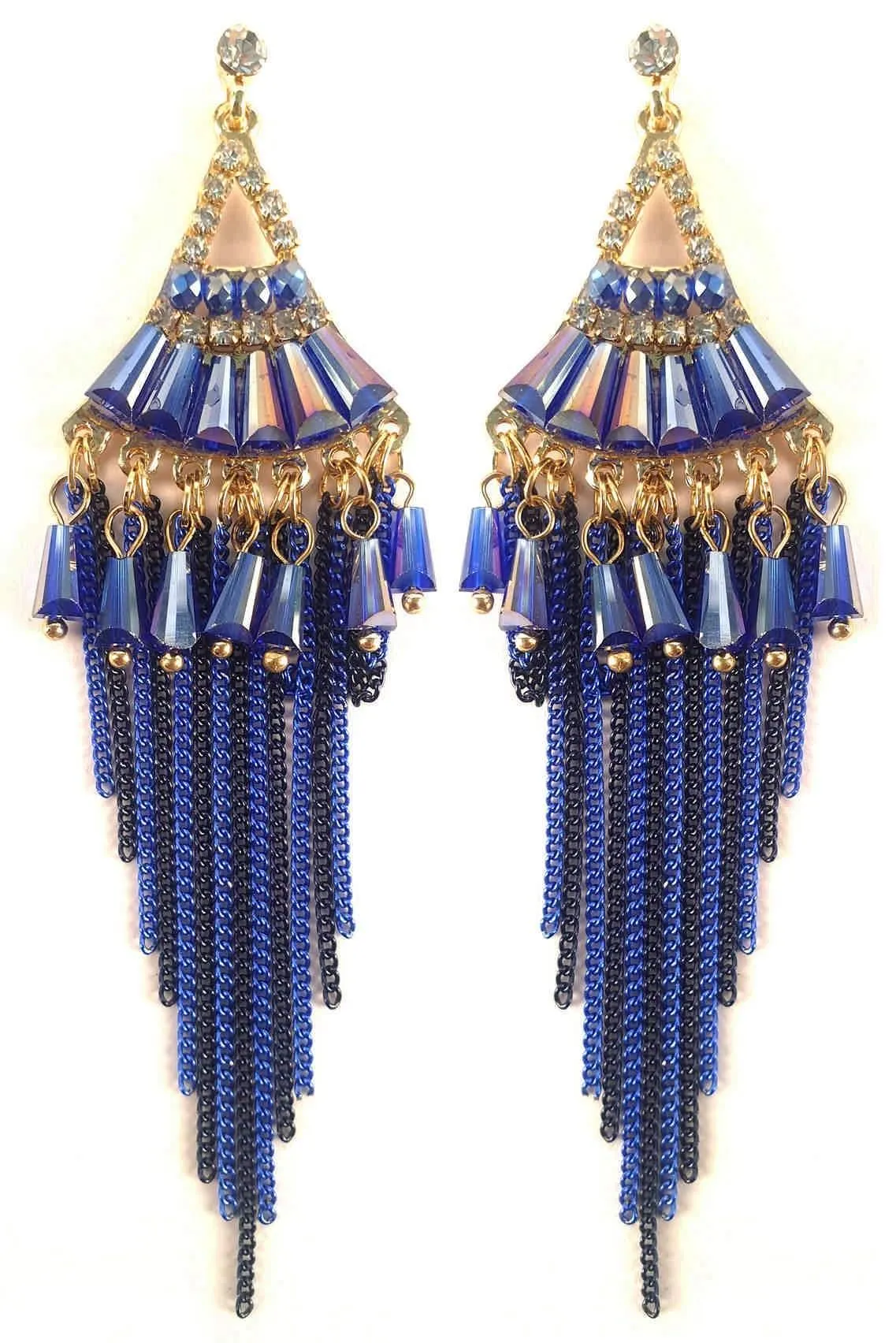 Chandelier Design Artificial Fashion Dangler Earrings Jhumka with Tassales for Girls Women
