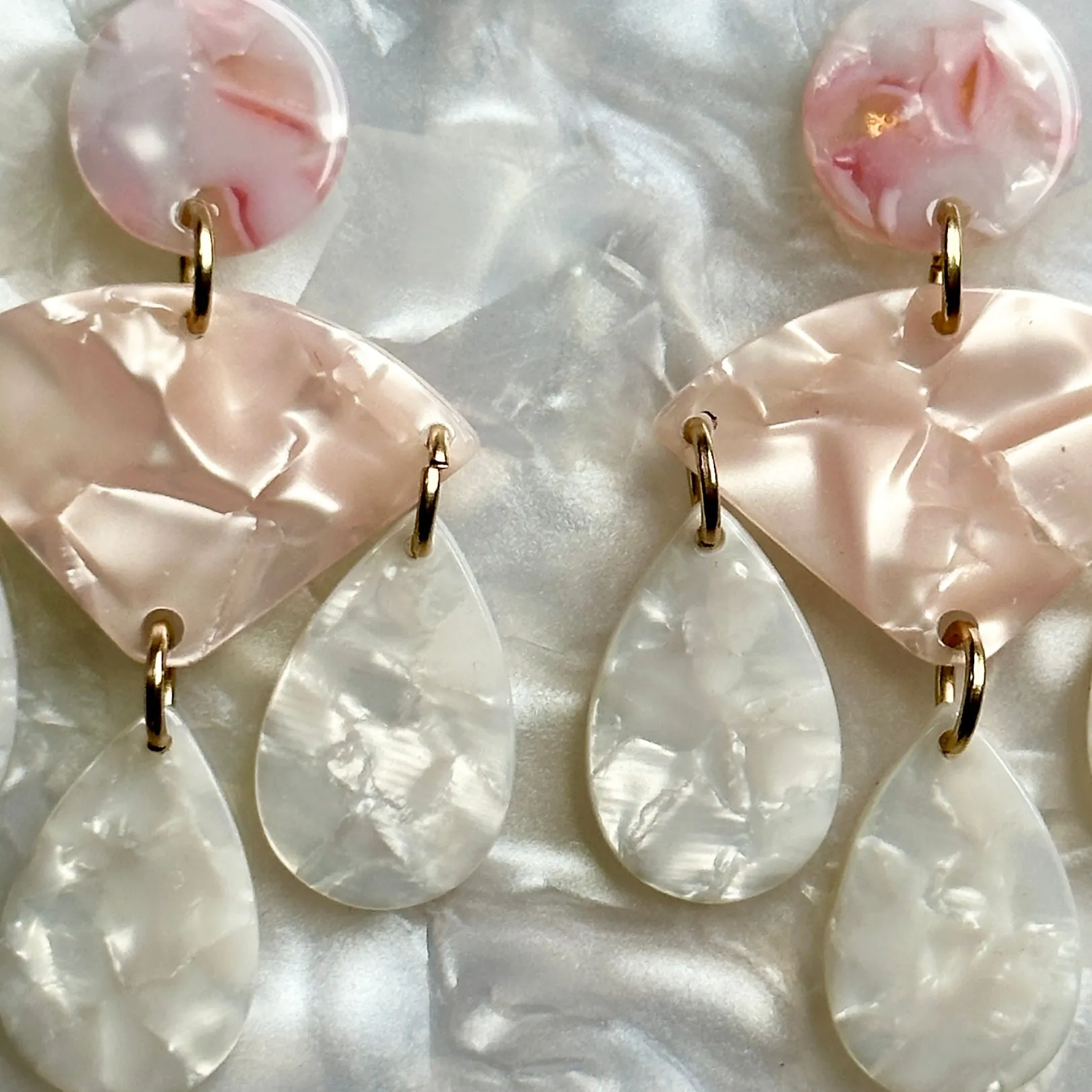 Chandelier Drop Earrings in Bare With Me