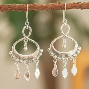 Chandelier Earrings Crafted from Sterling Silver - Infinite Joy | NOVICA