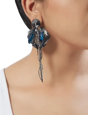 Chrysalis Gunmetal Long Earrings