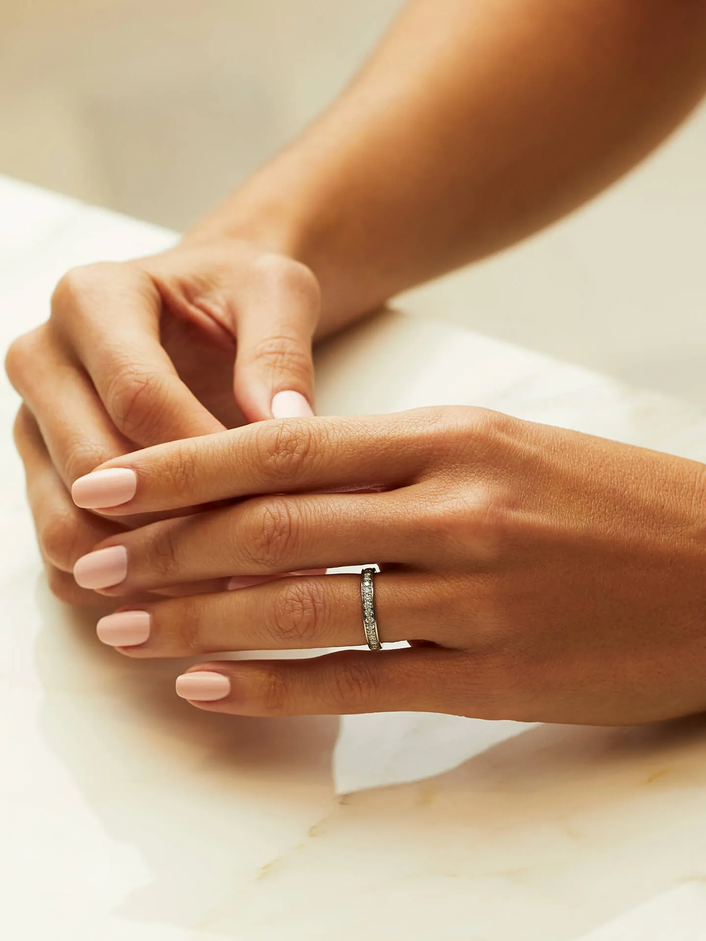Classic Large Yellow Gold Diamond Wedding Ring