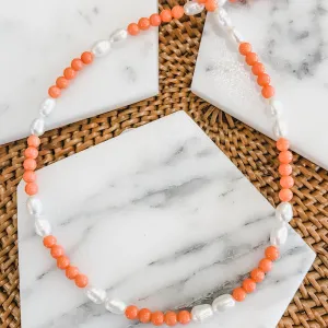 Coral & Freshwater Pearl Necklace