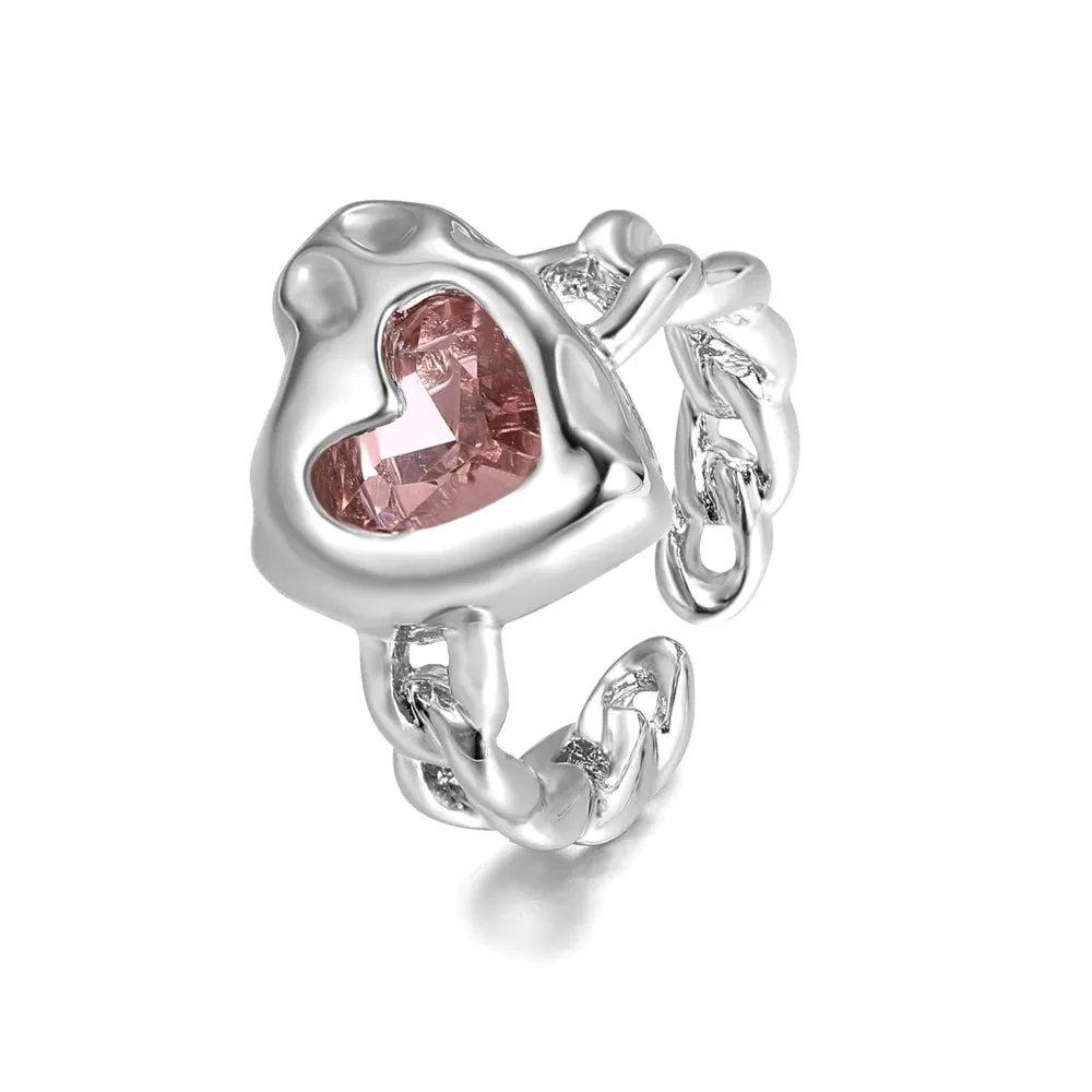 Creative Moonstone Inlay Rings New Style Light Luxury Niche Women Opening Adjustable Ring For Couples Friends Gifts