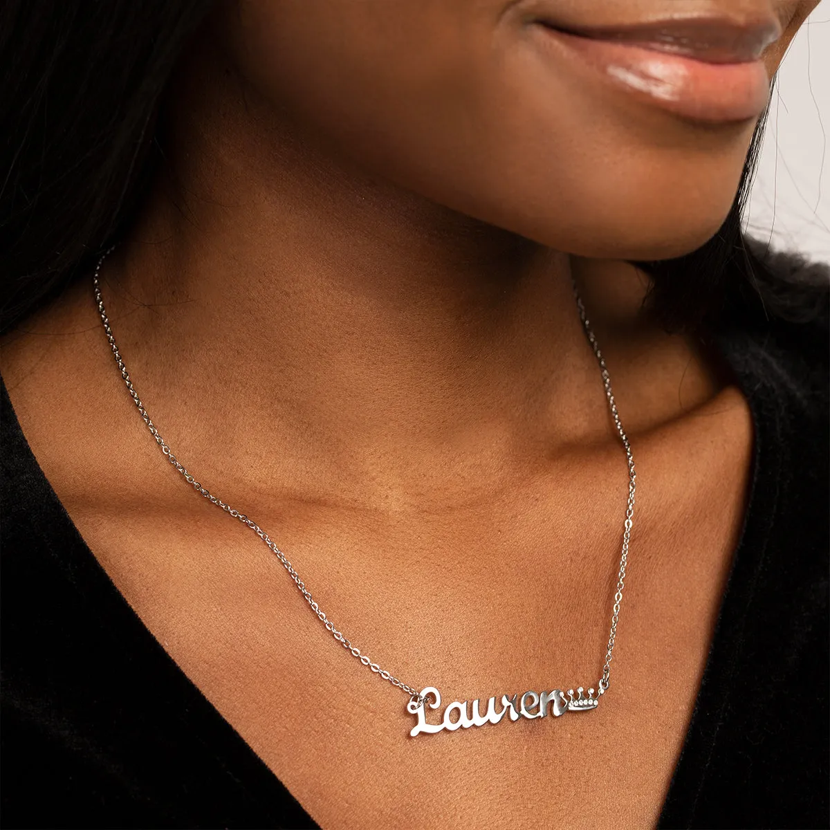 Crown Name Necklace