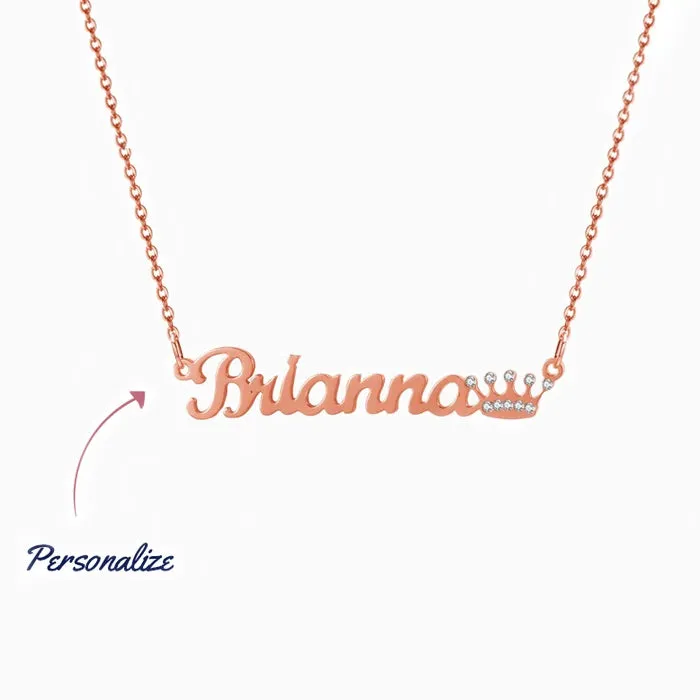 Crown Name Necklace