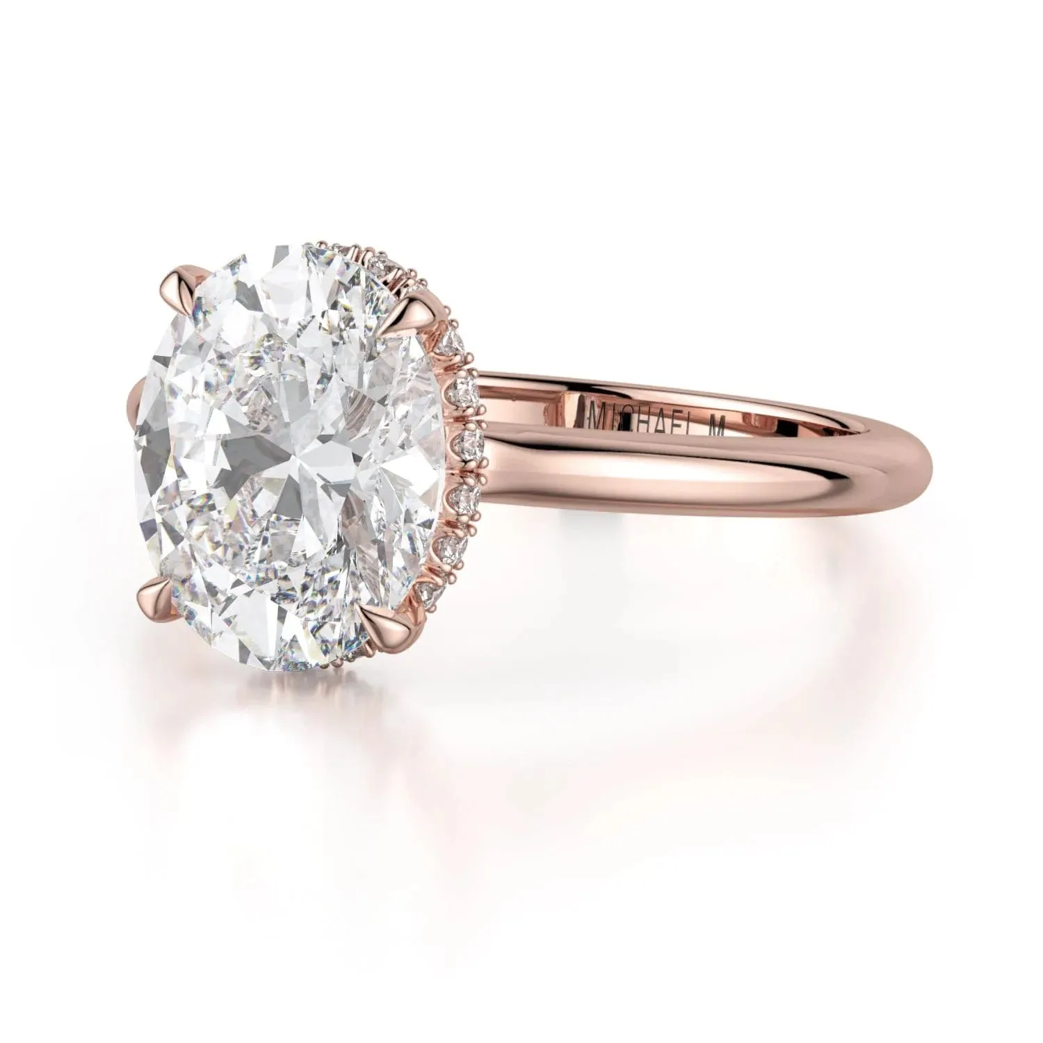 CROWN R750-3 Oval-Cut Diamond Solitaire