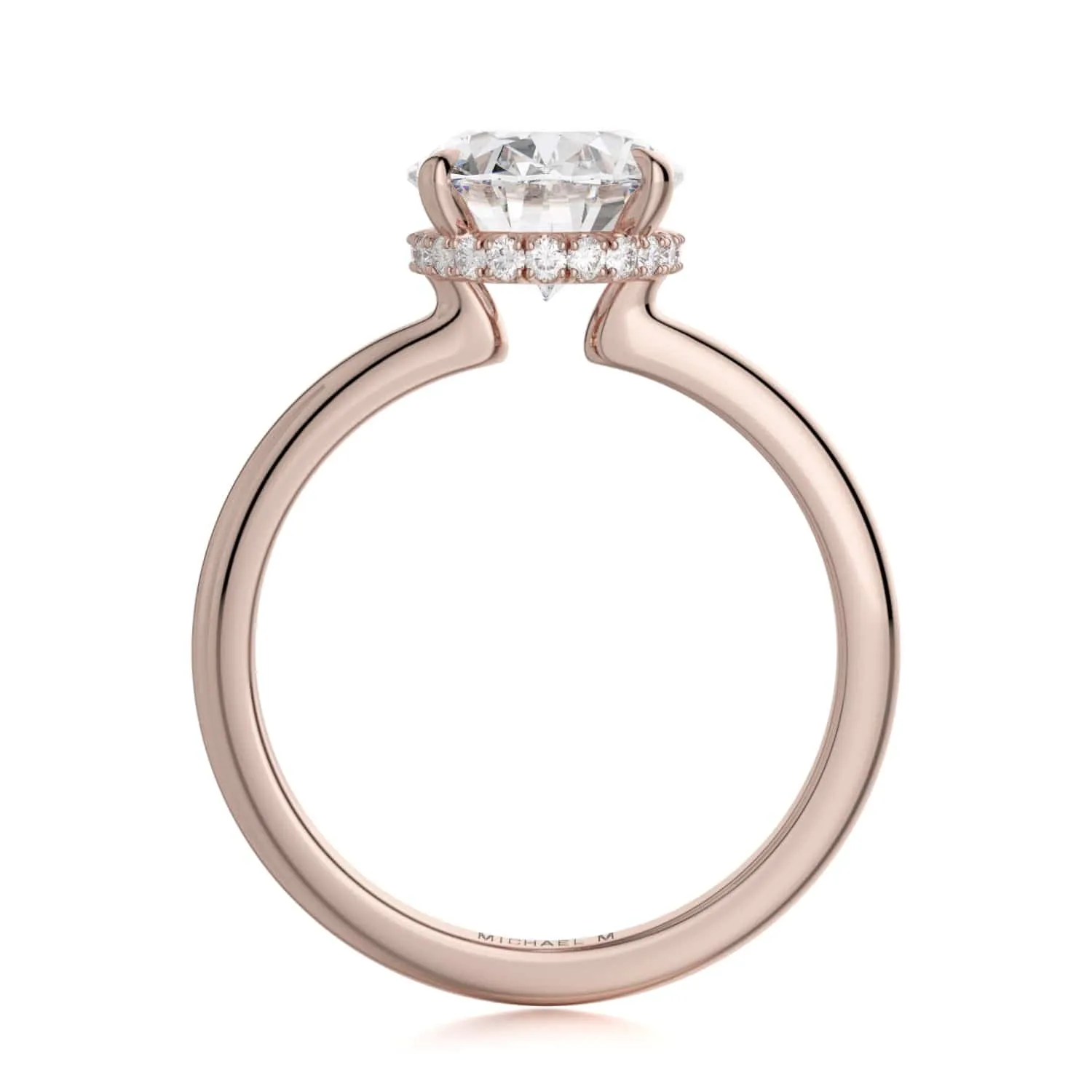 CROWN R750-3 Oval-Cut Diamond Solitaire