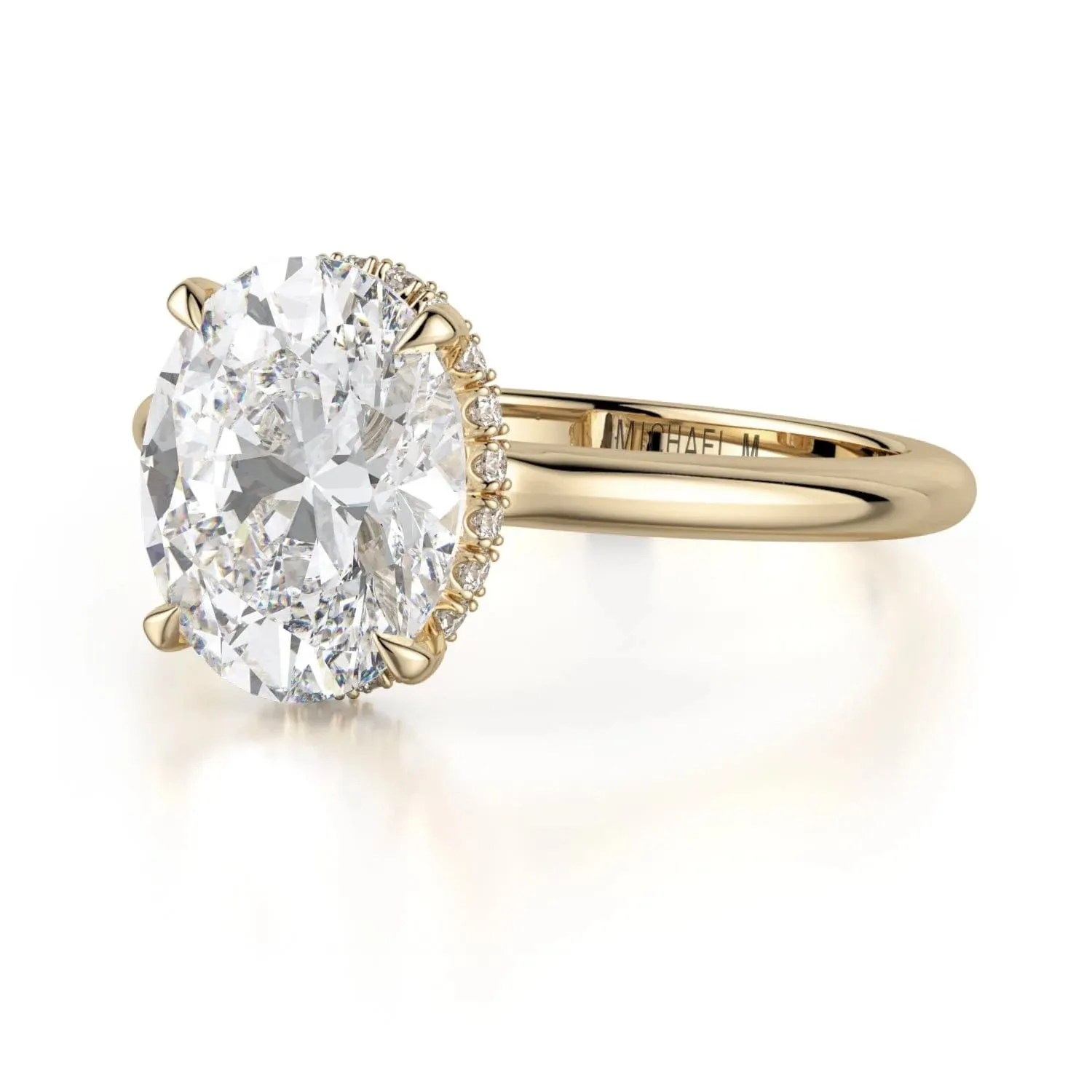 CROWN R750-3 Oval-Cut Diamond Solitaire