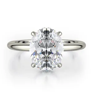 CROWN R750-3 Oval-Cut Diamond Solitaire