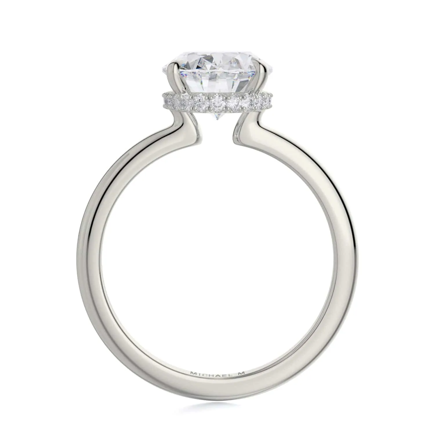 CROWN R750-3 Oval-Cut Diamond Solitaire