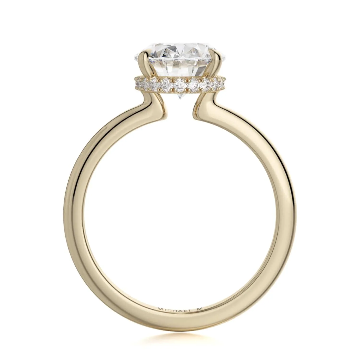 CROWN R750-3 Oval-Cut Diamond Solitaire