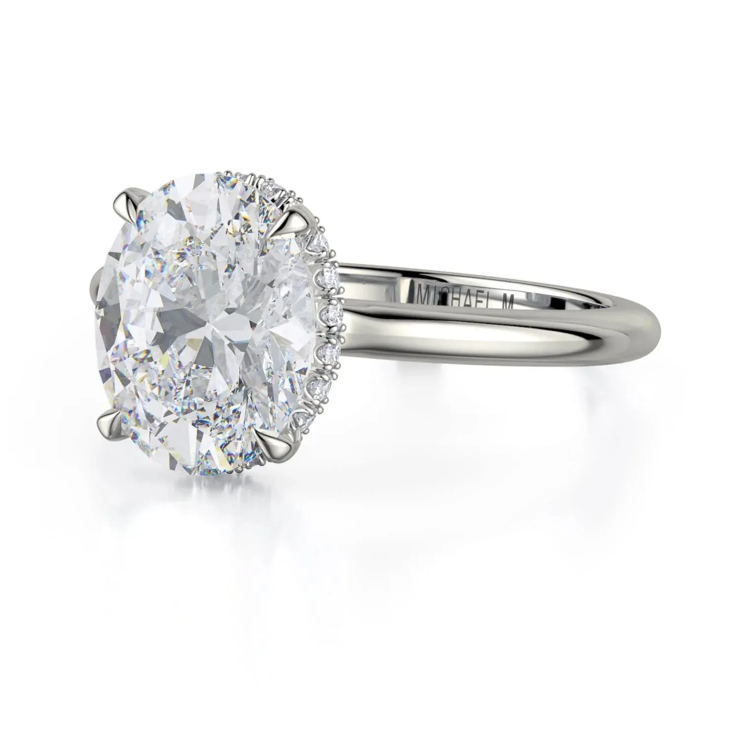 CROWN R750-3 Oval-Cut Diamond Solitaire